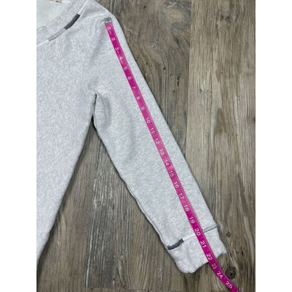 Soft Surroundings Fleece Lined Tunic Sweatshirt Small Gray Embroidered Trim - Picture 9 of 9